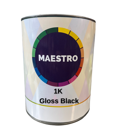 Gloss Black Acrylic 1K Single Stage Paint Gal - No Hardener Needed