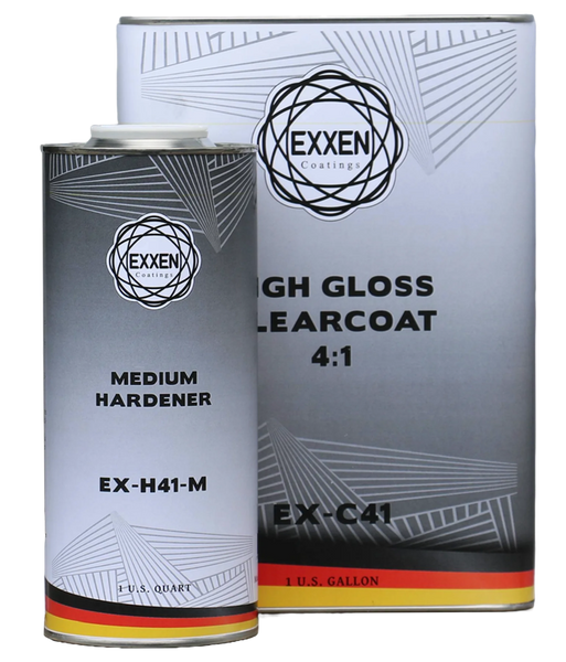 EXXEN COATINGS HIGH GLOSS CLEAR COAT 4:1 W/QT HARDENER